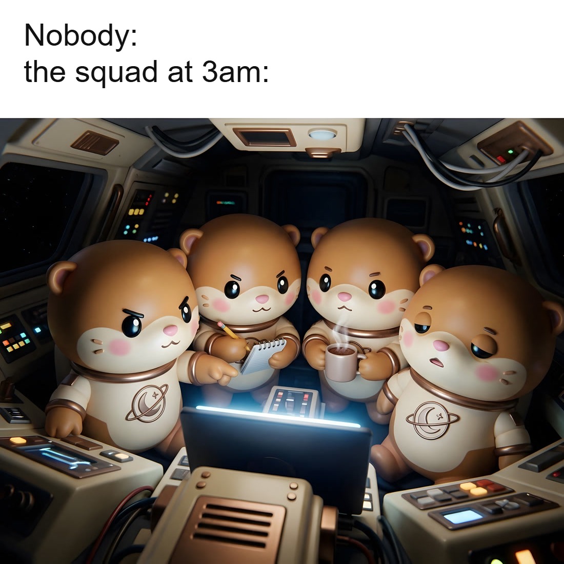 The squad never sleeps